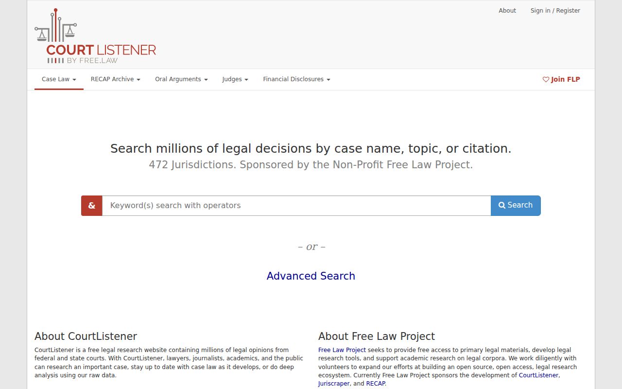 South Carolina inmate records and nonprofit court opinion archive